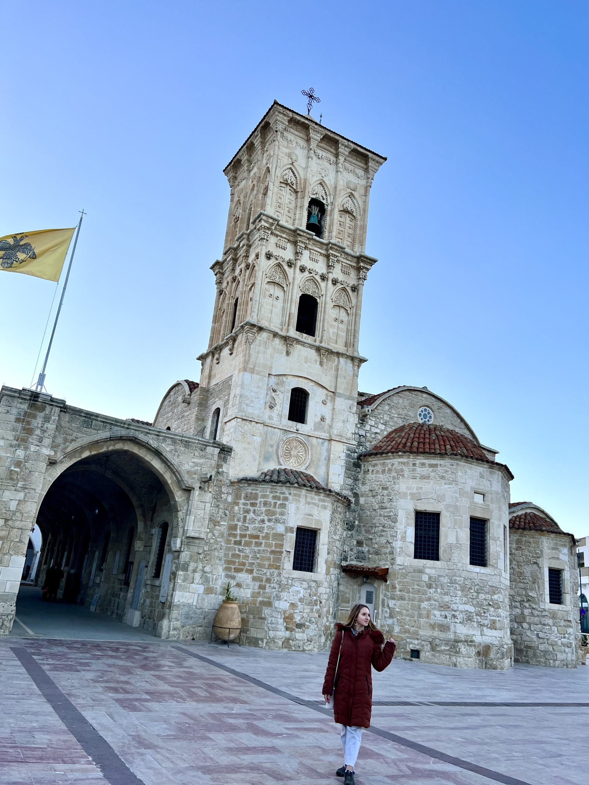 Immerse yourself in the scenic wonders of Cyprus with a breathtaking picture capturing its sun-kissed beaches, ancient ruins, and picturesque landscapes; travel guide to Larnaca.