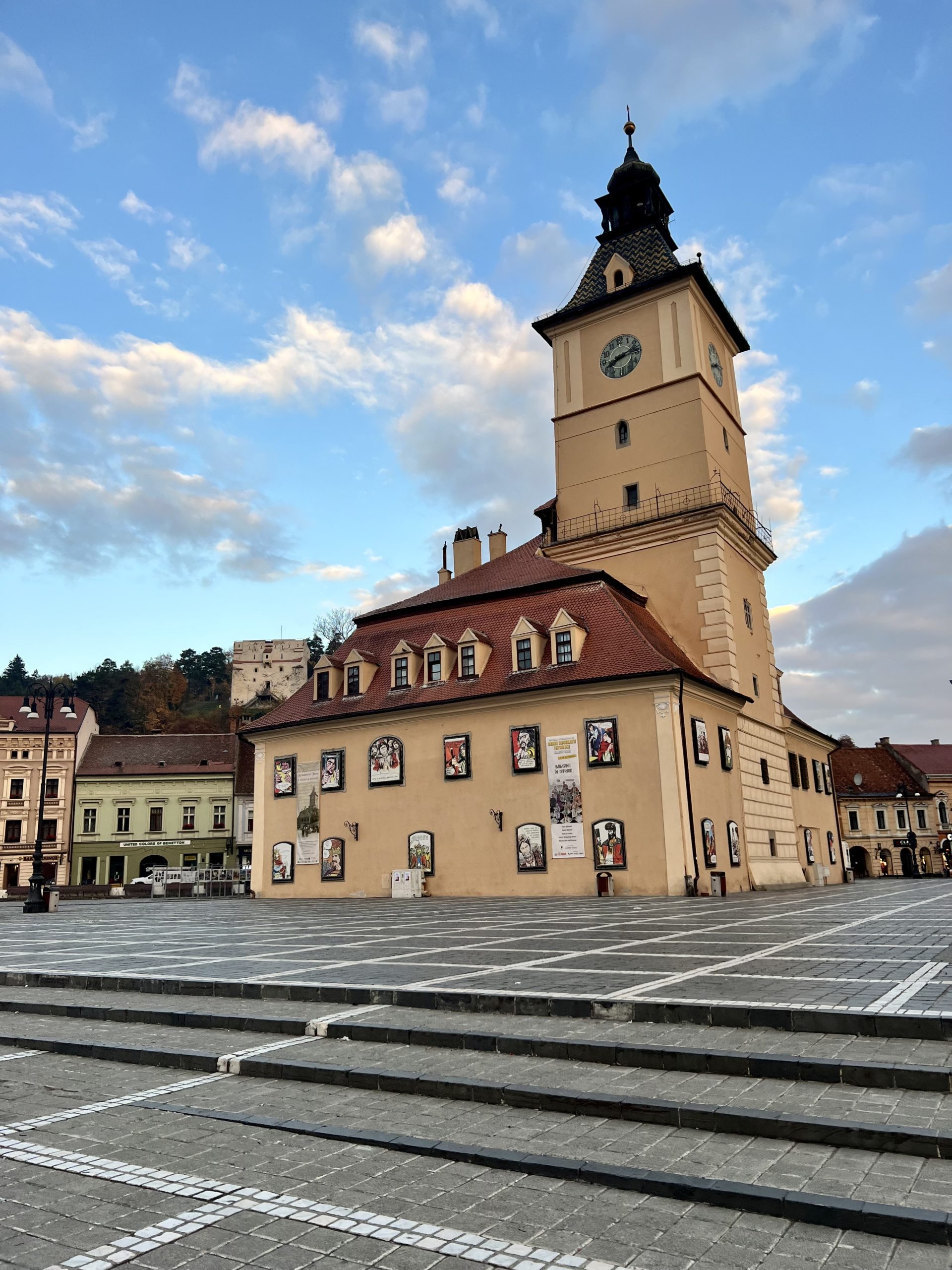 Brașov, Romania - A picturesque cityscape showcasing the enchanting charm of Brașov's historic architecture, colorful buildings, and scenic beauty; Travel guide to Brasov