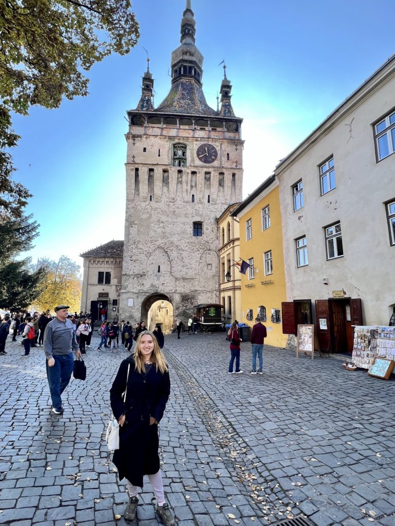 Sighișoara, Romania - Captivating medieval fortress and clock tower, showcasing the historic charm and architecture of Sighișoara, a UNESCO World Heritage site; travel guide to Sighisoara; travel guide to Transylvania.