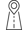 Road icon - illustrating the concept of travel, journey, and adventure along a well-paved path towards destinations and experiences.