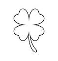 four leaf clover line art