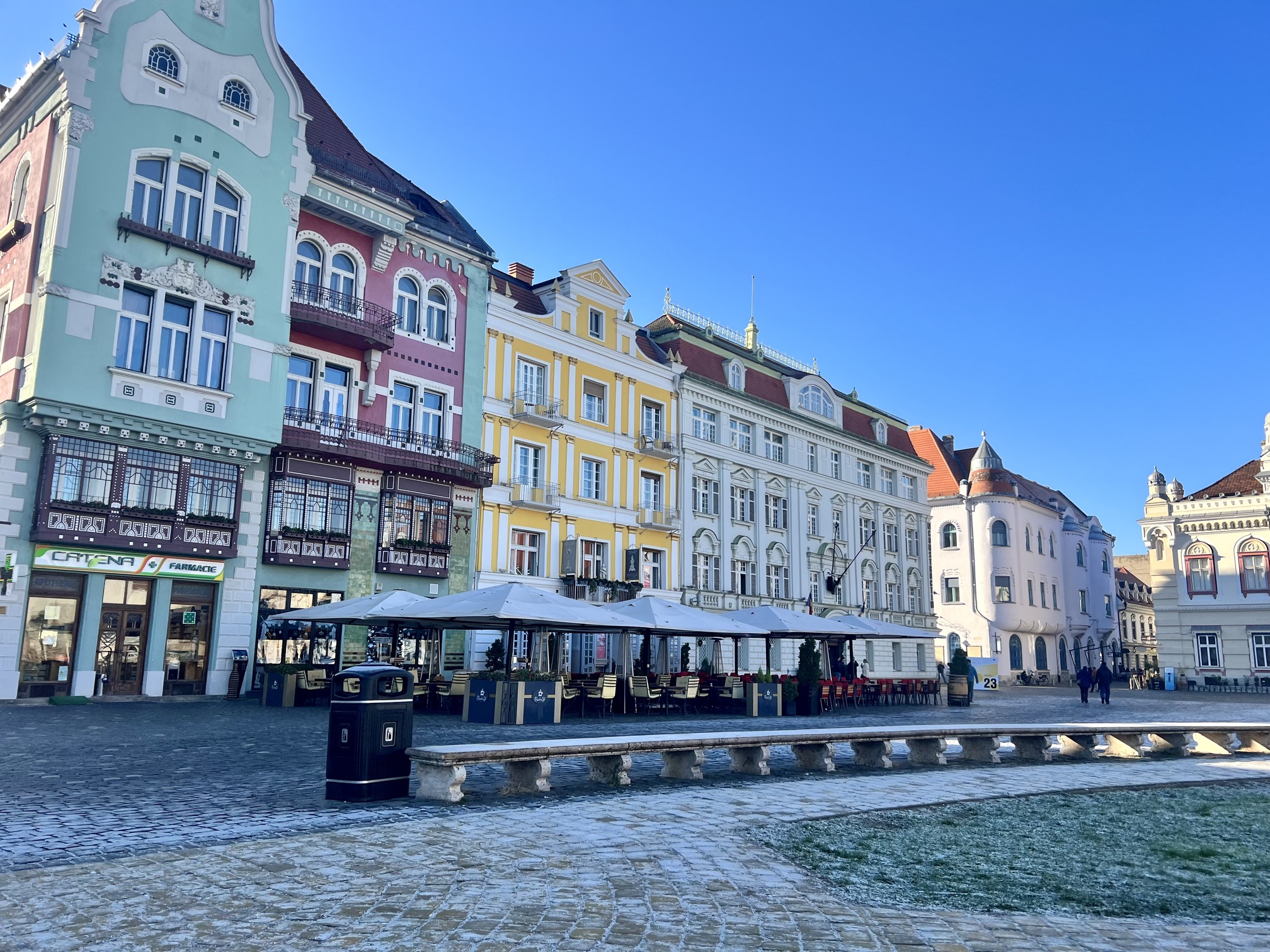 Explore Timisoara's rich history and vibrant culture with this captivating image, highlighting iconic architecture and lively streets. Discover the best of this Romanian gem! Travel guide to Timisoara