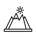 mountain line art icon