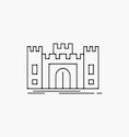 Fortress line art icon.