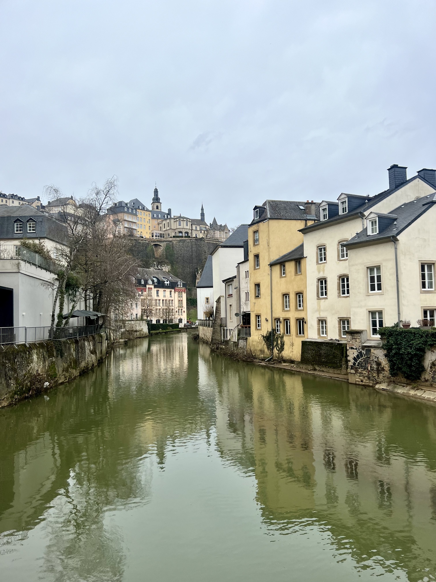 Spectacular view of Luxembourg City skyline with its historic bridges, medieval architecture, and the iconic Casemates du Bock, showcasing the charm and beauty of Luxembourg; Travel guide to Luxembourg City