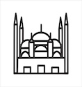 mosque line art icon