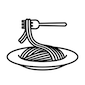 line art icon of pasta