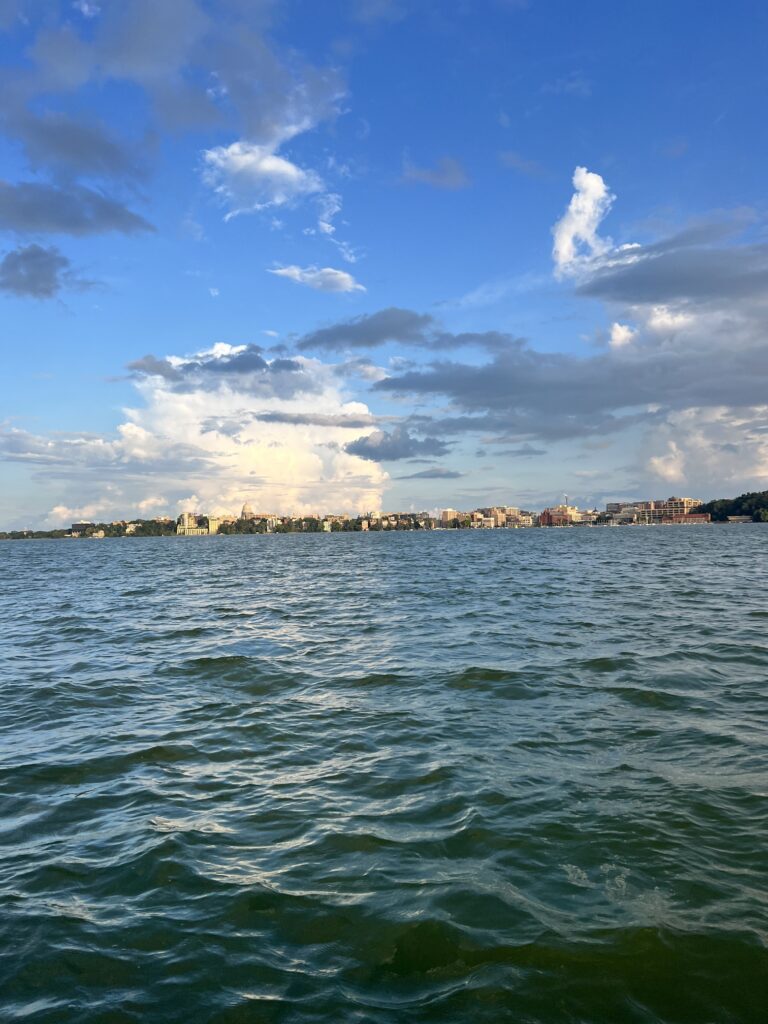 Scenic view of Madison, Wisconsin, featuring the iconic Wisconsin State Capitol, beautiful lakes, and vibrant downtown—perfect for travelers exploring Midwest destinations. #MadisonWI #WisconsinTravel #MidwestAdventures #ExploreMadison #TravelPhotography