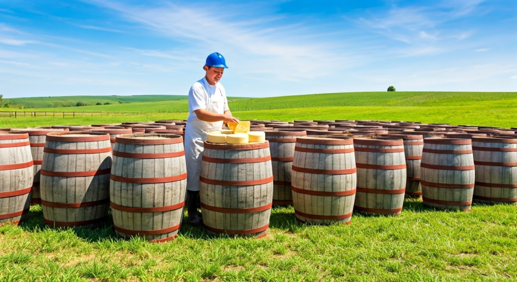 Delicious Wisconsin cheese selection featuring artisanal cheddar, fresh cheese curds, and specialty dairy products from America's Dairyland. #WisconsinCheese #ArtisanCheese #CheeseCurds #DairylandDelight #FoodieTravel; history of Cheese in Wisconsin