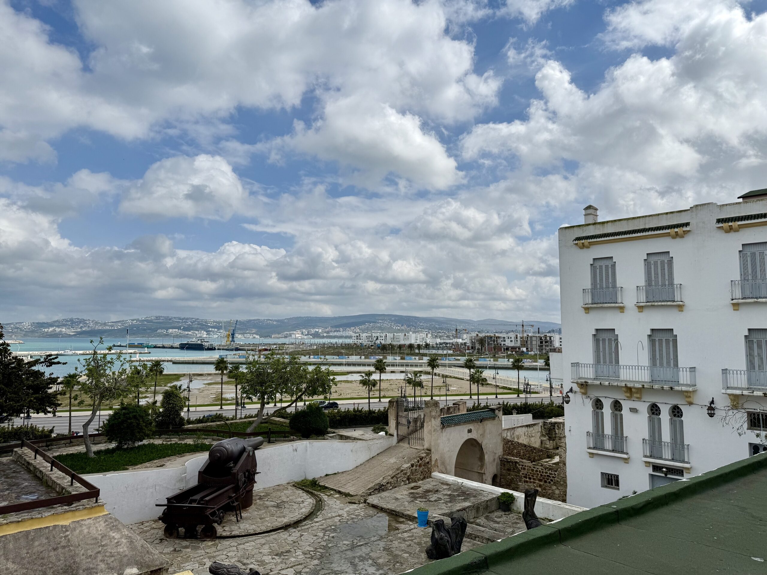 IMG_2476 Scenic view of Tangier Morocco featuring the vibrant Medina, traditional Moroccan architecture, and a panoramic backdrop of the Mediterranean Sea – perfect travel destination in Northern Morocco known for rich culture, historic landmarks, and coastal charm; travel guide to Tangier