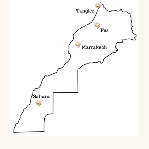 Map of Morocco RA map of Morocco