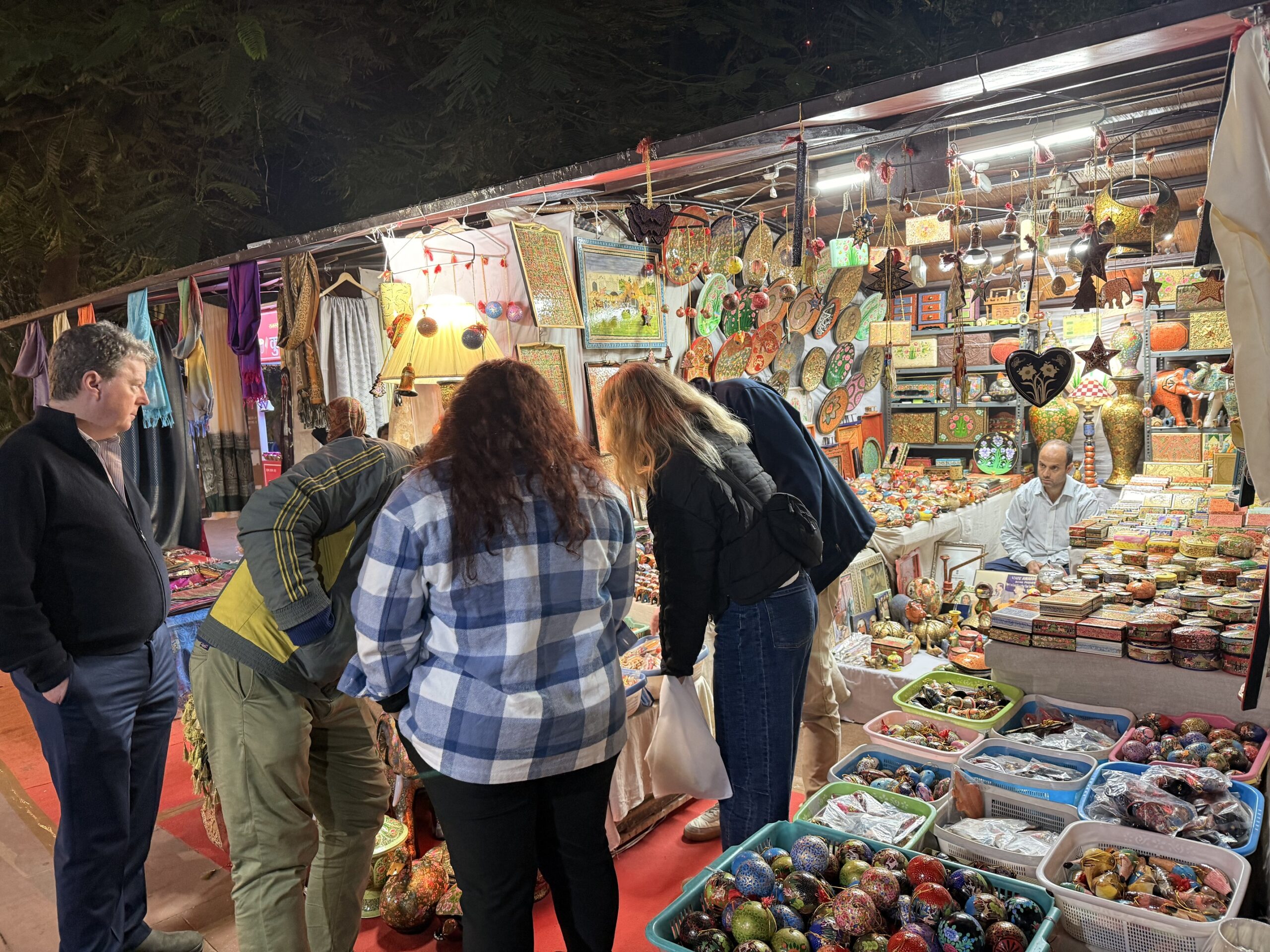 Busy Dili Haat market in Delhi; Safety Tips for Traveling in India