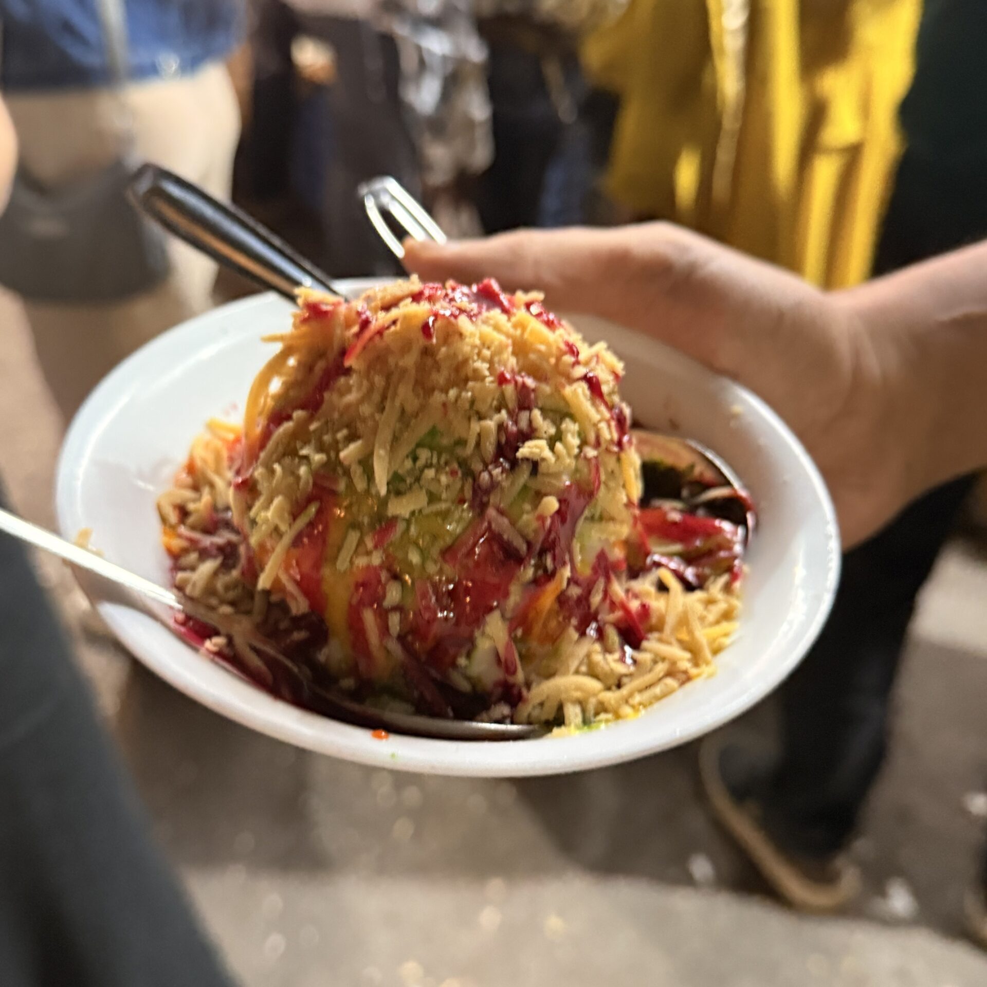 Colorful street food in India