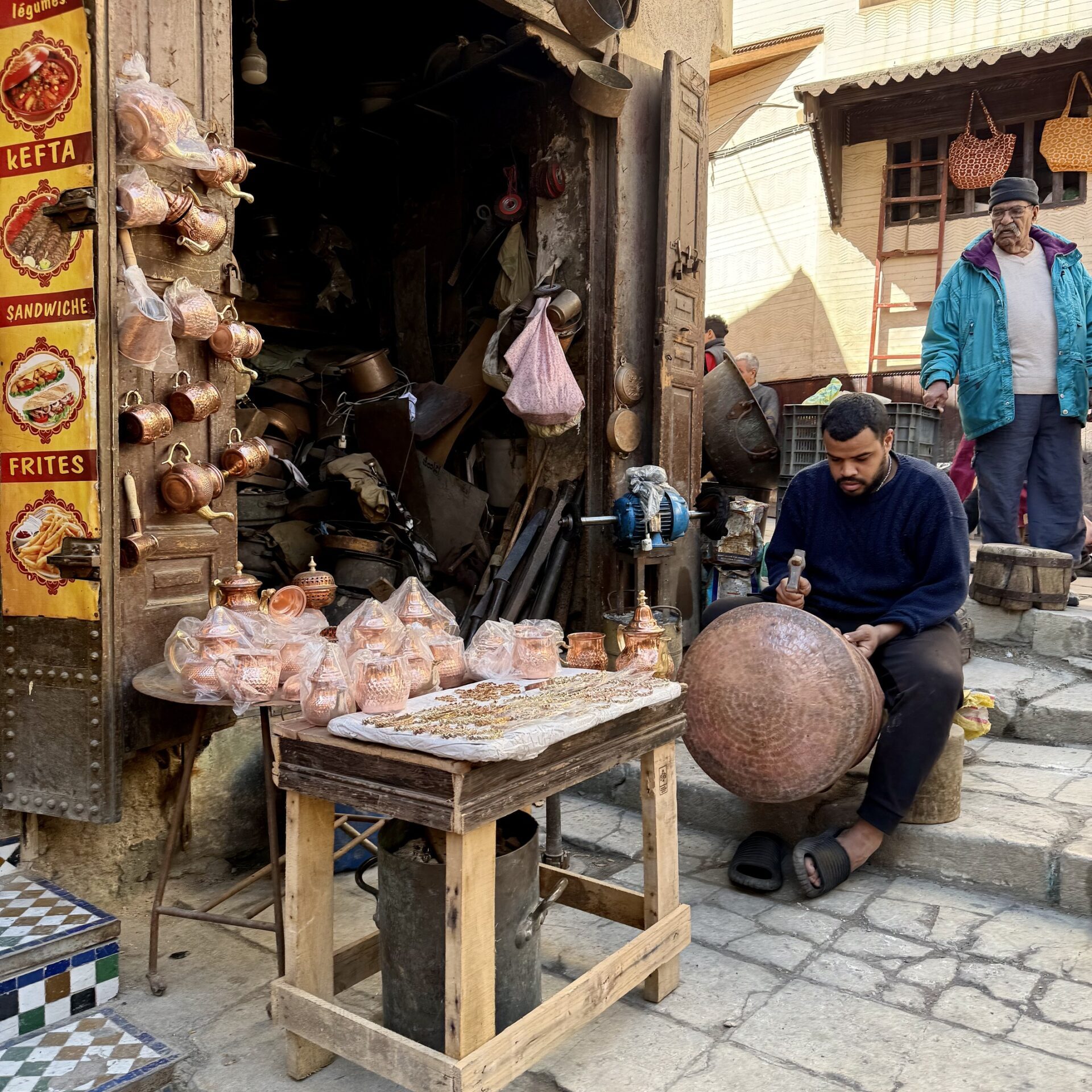 IMG_2963 Historic medina of Fes Morocco with narrow alleyways, traditional souks, and ancient Islamic architecture — UNESCO World Heritage Site and top cultural travel destination known for leather tanneries, artisan craftsmanship, and spiritual heritage in North Africa; history of medinas in Moro